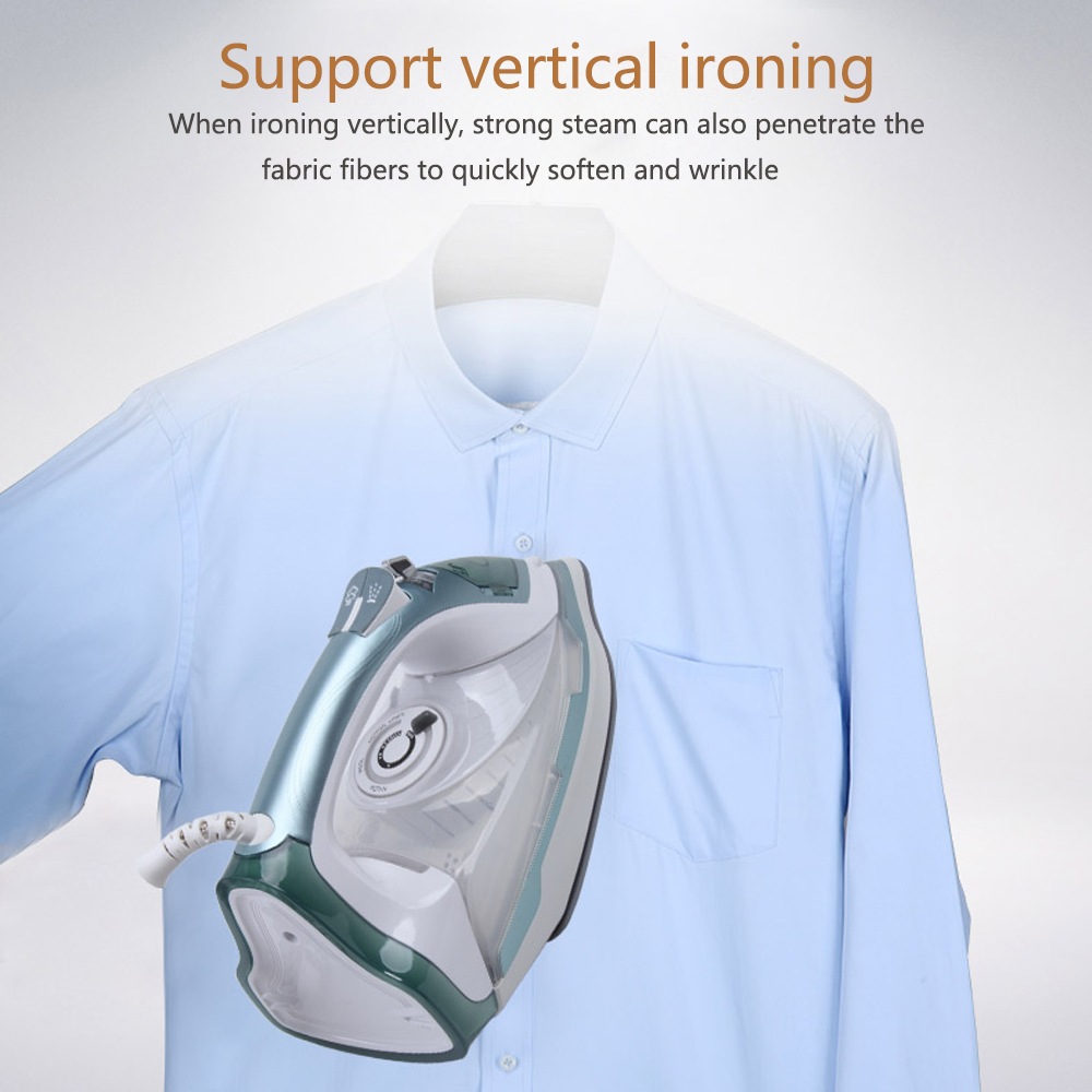 SURKER Electric Iron Five-Speed Temperature Adjustment 2200W High Power- Pale Blue Lily SURKER Electric Iron Five-Speed Temperature Adjustment 2200W High Power- Pale Blue Lily