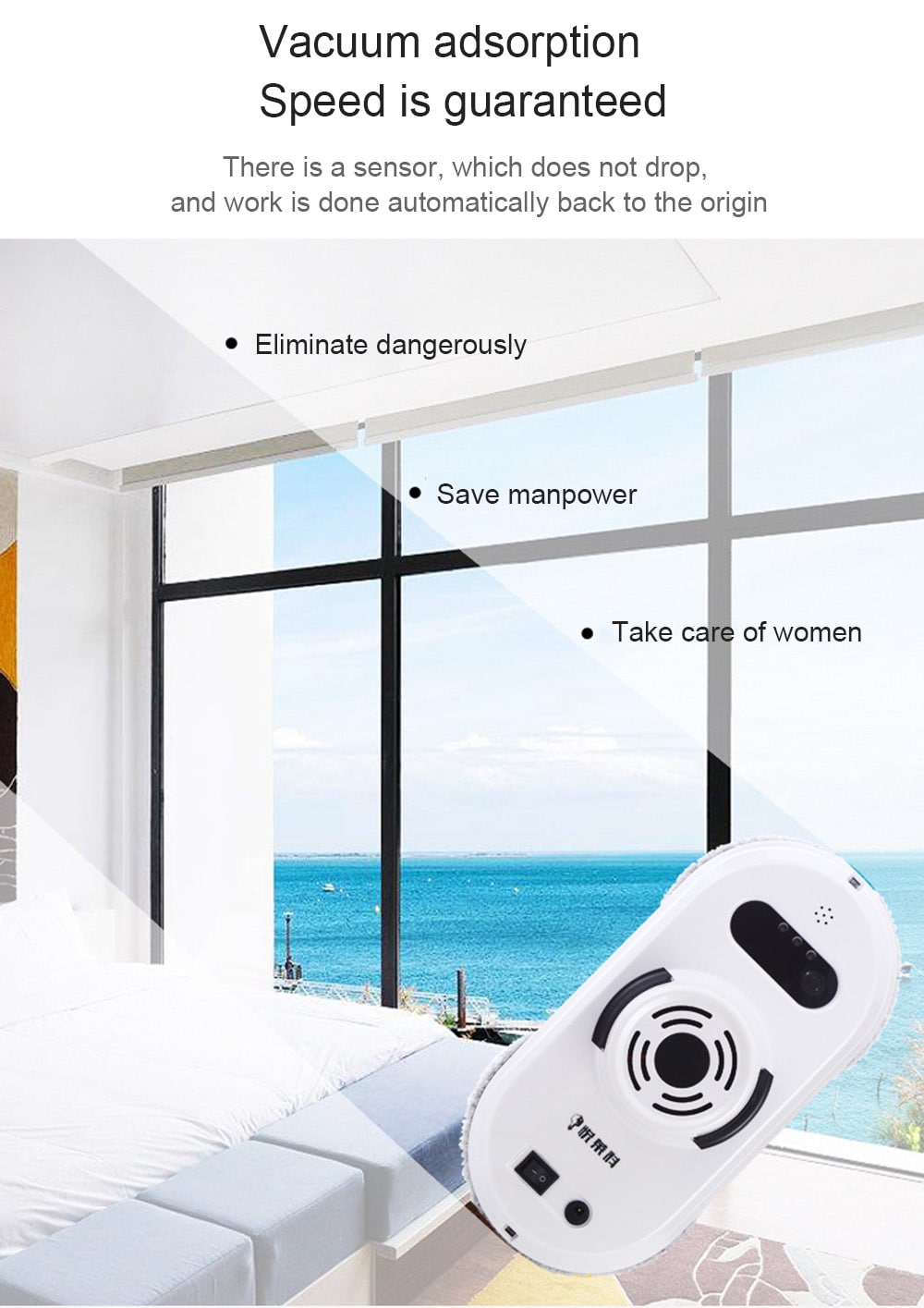 YLKB0150 Intelligent Glass Robot Electric Remote Window Cleaner - White YLKB0150 Intelligent Glass Robot Electric Remote Window Cleaner - White