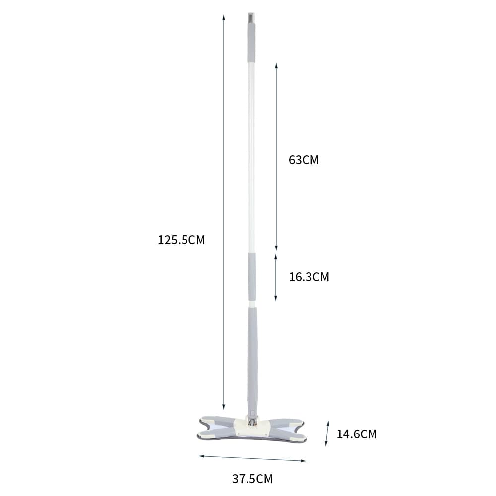 Wet Dry Dual Use Flat Mop Hands-free Floor Cleaning Tool- White Wet Dry Dual Use Flat Mop Hands-free Floor Cleaning Tool- White