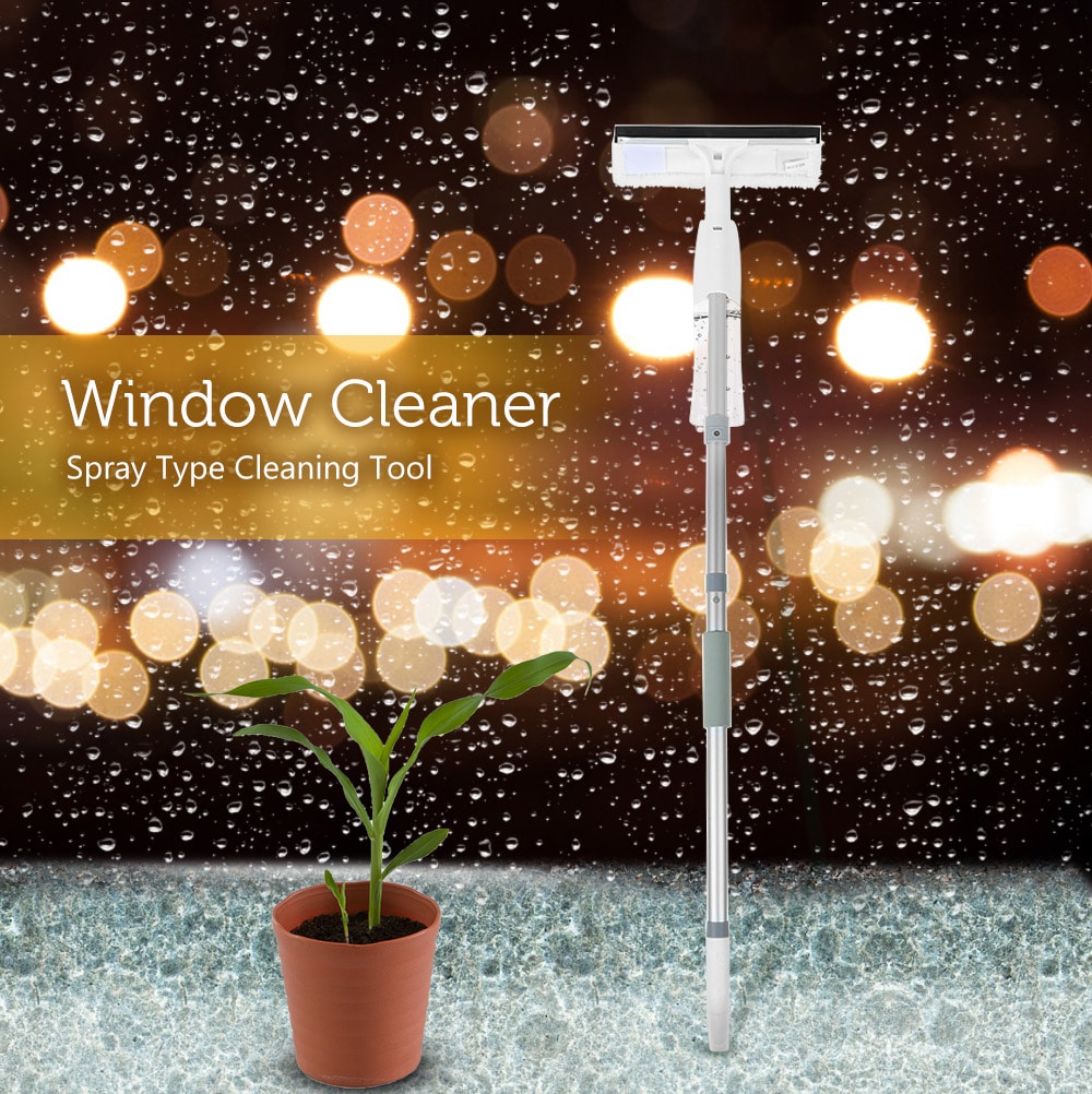 Spray Type Bilateral Cleaning Window Cleaner Sweeper- White Spray Type Bilateral Cleaning Window Cleaner Sweeper- White