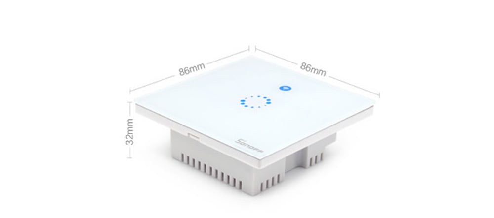 SONOFF T1 Smart UK WiFi RF 433 / APP / Touch Control Wall Light Switch- White SONOFF T1 Smart UK WiFi RF 433 / APP / Touch Control Wall Light Switch- White