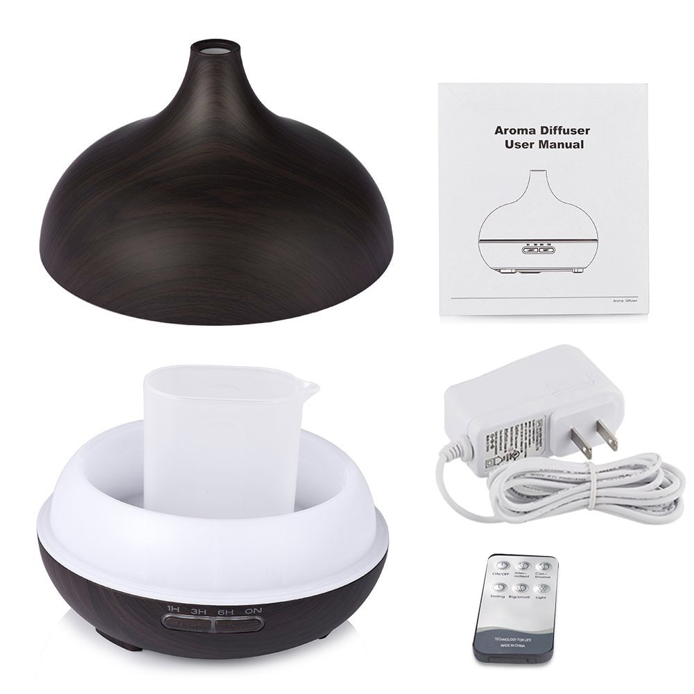 Remote Control Flowerpot Aroma Diffuser 550ML Essential Oil Diffuser Electric Ultrasonic Humidifier- Black Remote Control Flowerpot Aroma Diffuser 550ML Essential Oil Diffuser Electric Ultrasonic Humidifier- Black
