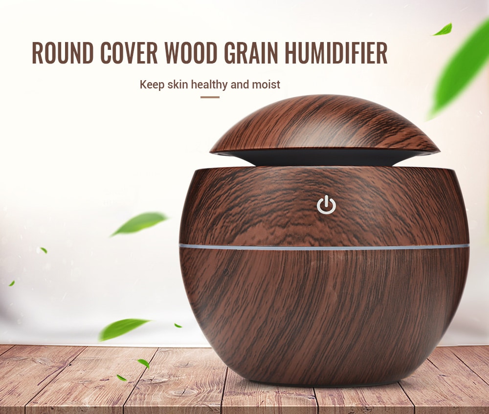 XBH - 035B Round Cover Wood Grain Humidifier Night Light Moisturizer Sprayer- BurlyWood XBH - 035B Round Cover Wood Grain Humidifier Night Light Moisturizer Sprayer- BurlyWood