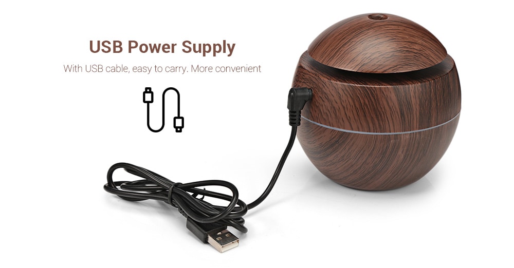 XBH - 035B Round Cover Wood Grain Humidifier Night Light Moisturizer Sprayer- BurlyWood XBH - 035B Round Cover Wood Grain Humidifier Night Light Moisturizer Sprayer- BurlyWood