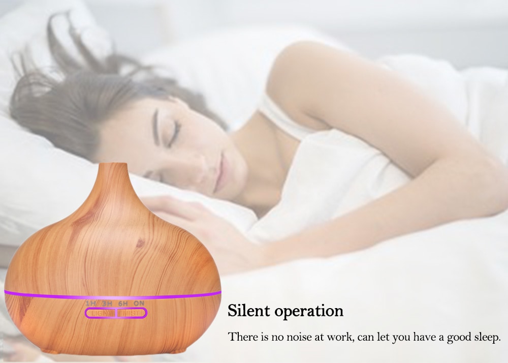 Remote control Aroma Diffuser 550ML Essential Oil Diffuser Electric Ultrasonic Humidifier- Light Brown Remote control Aroma Diffuser 550ML Essential Oil Diffuser Electric Ultrasonic Humidifier- Light Brown