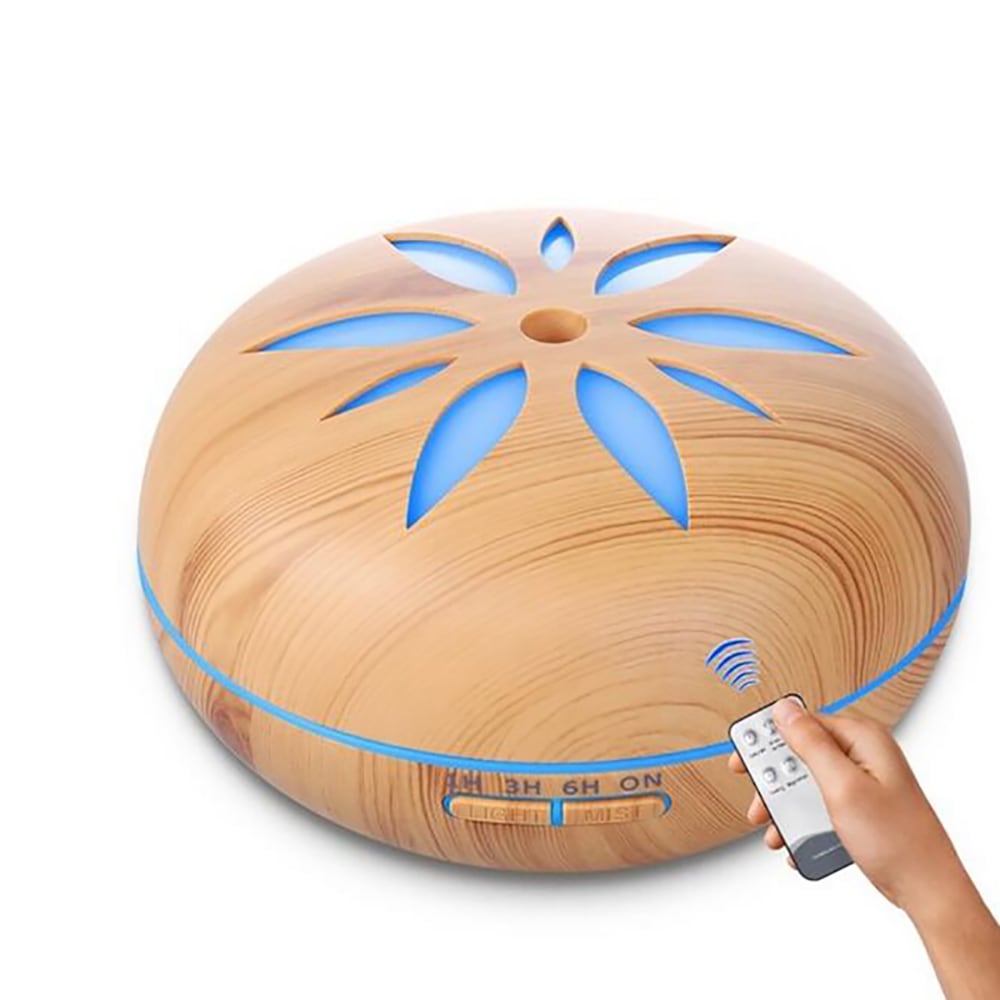 Remote Control 550ML Aroma Diffuser Essential Oil Diffuser Ultrasonic Humidifier- Tan UK Plug Remote Control 550ML Aroma Diffuser Essential Oil Diffuser Ultrasonic Humidifier- Tan UK Plug