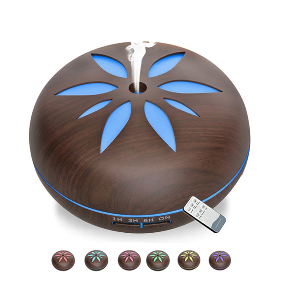 Remote Control 550ML Aroma Diffuser Essential Oil Diffuser Ultrasonic Humidifier- Tan UK Plug Remote Control 550ML Aroma Diffuser Essential Oil Diffuser Ultrasonic Humidifier- Tan UK Plug