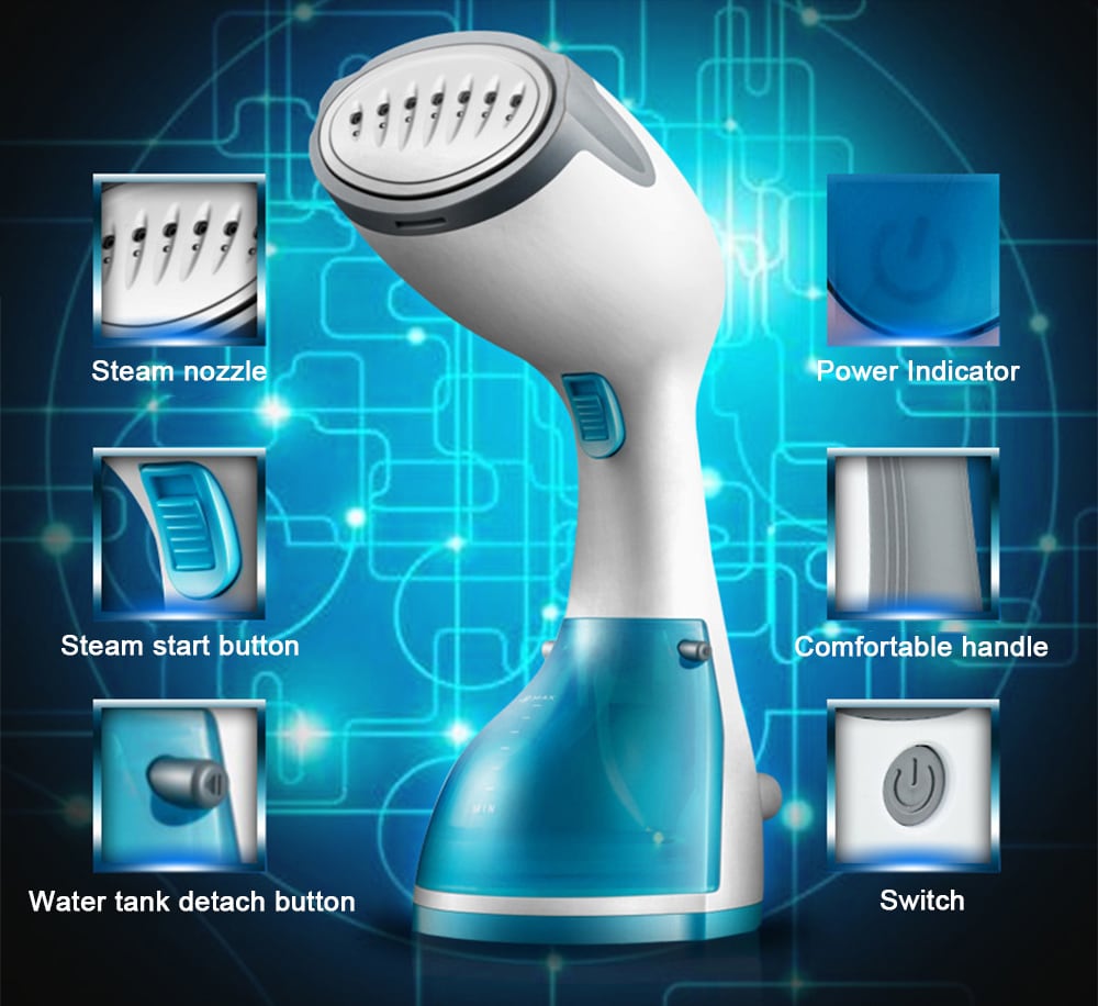 ZG - G3000 Handheld Mini Lightweight Electric Iron Portable Ironing Bucket- Crystal Blue Chinese Plug (3-pin) ZG - G3000 Handheld Mini Lightweight Electric Iron Portable Ironing Bucket- Crystal Blue Chinese Plug (3-pin)