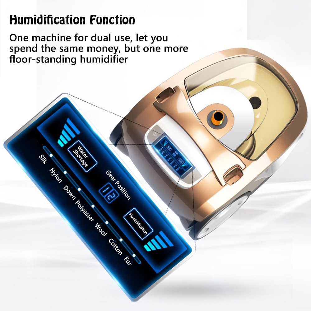 Steam Iron Clothes Double Pole Household Board 12-speed Intelligent Thermostat Handheld Vertical Hanging Machine- Bronze Steam Iron Clothes Double Pole Household Board 12-speed Intelligent Thermostat Handheld Vertical Hanging Machine- Bronze
