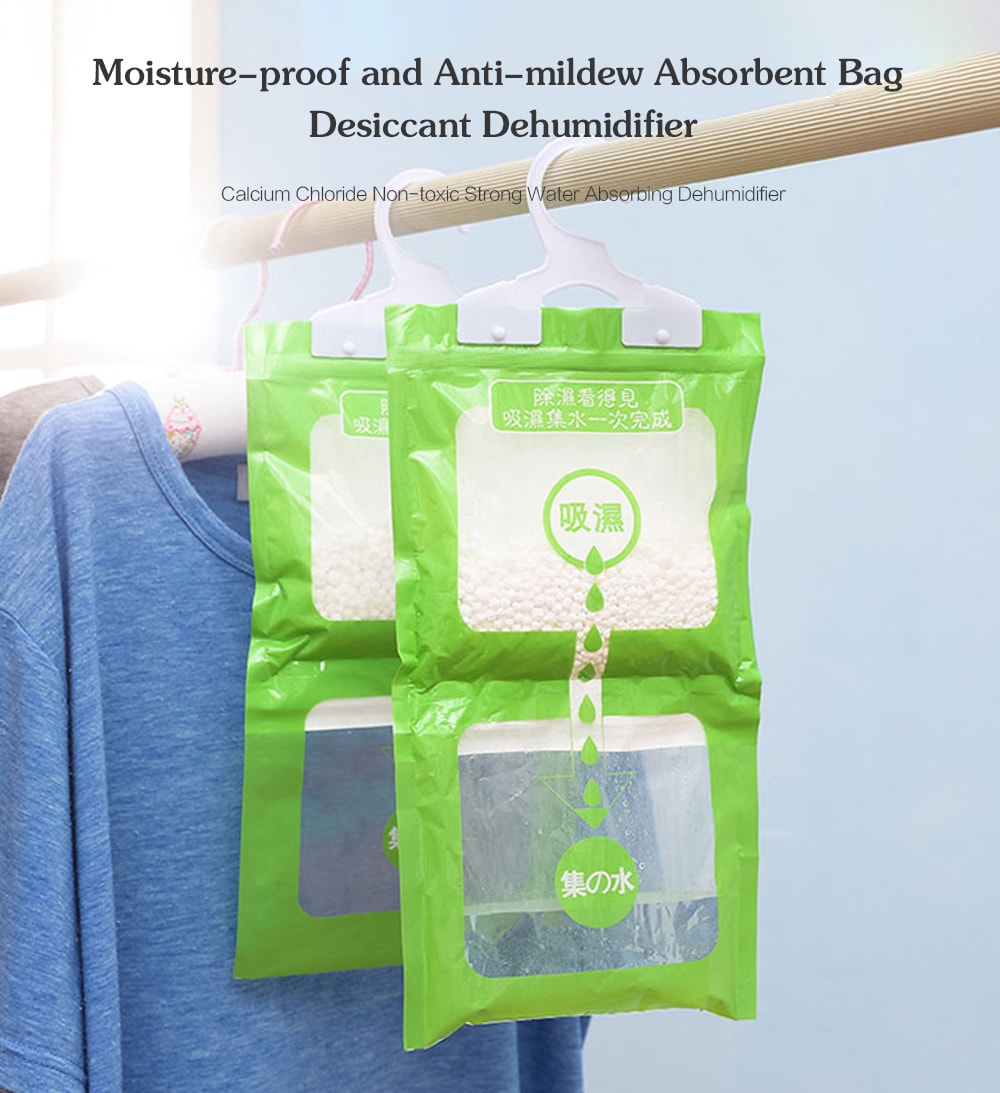 Suspensible Wardrobe Moisture-proof and Anti-mildew Absorbent Bag Desiccant Dehumidifier- Yellow Green Suspensible Wardrobe Moisture-proof and Anti-mildew Absorbent Bag Desiccant Dehumidifier- Yellow Green