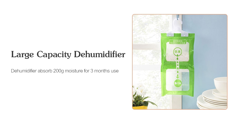 Suspensible Wardrobe Moisture-proof and Anti-mildew Absorbent Bag Desiccant Dehumidifier- Yellow Green Suspensible Wardrobe Moisture-proof and Anti-mildew Absorbent Bag Desiccant Dehumidifier- Yellow Green