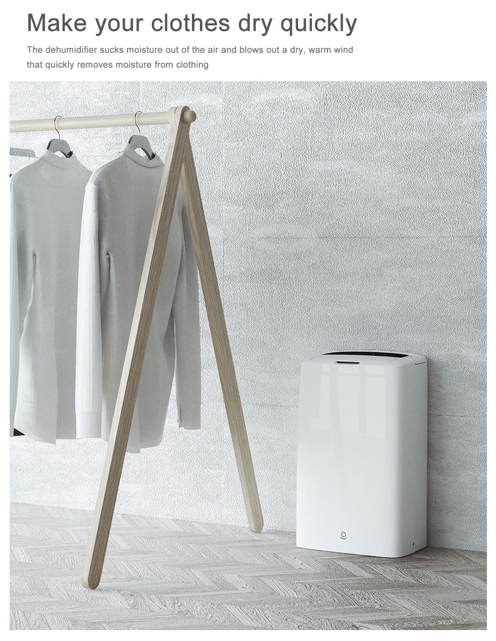 WS1 Efficient Intelligent Humidity Control Dehumidifier from Xiaomi Youpin- White WS1 Efficient Intelligent Humidity Control Dehumidifier from Xiaomi Youpin- White