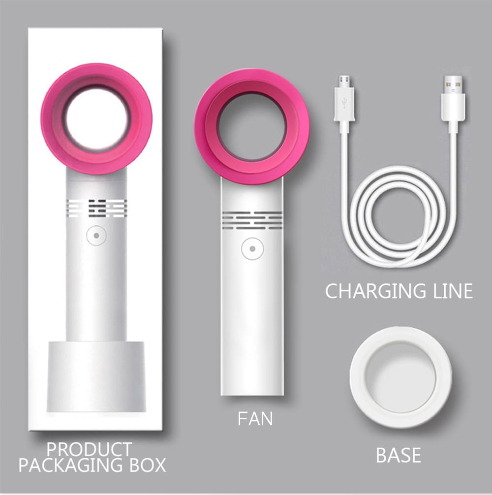 Portable Vaneless Handheld Rechargeable Fan- Aquamarine Portable Vaneless Handheld Rechargeable Fan- Aquamarine