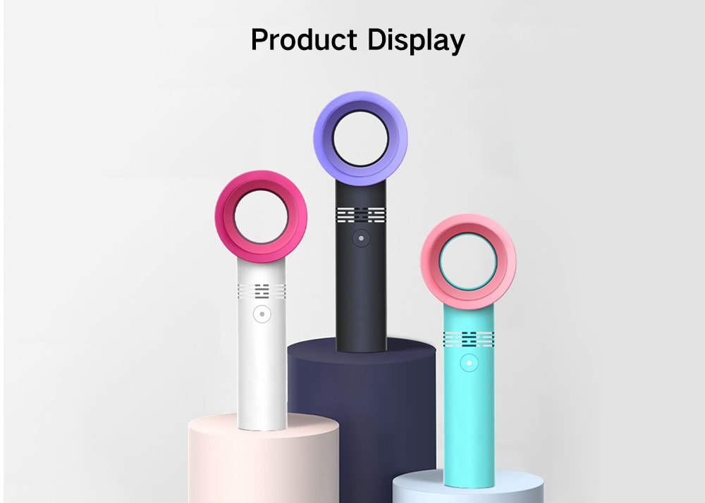 Portable Vaneless Handheld Rechargeable Fan- Aquamarine Portable Vaneless Handheld Rechargeable Fan- Aquamarine