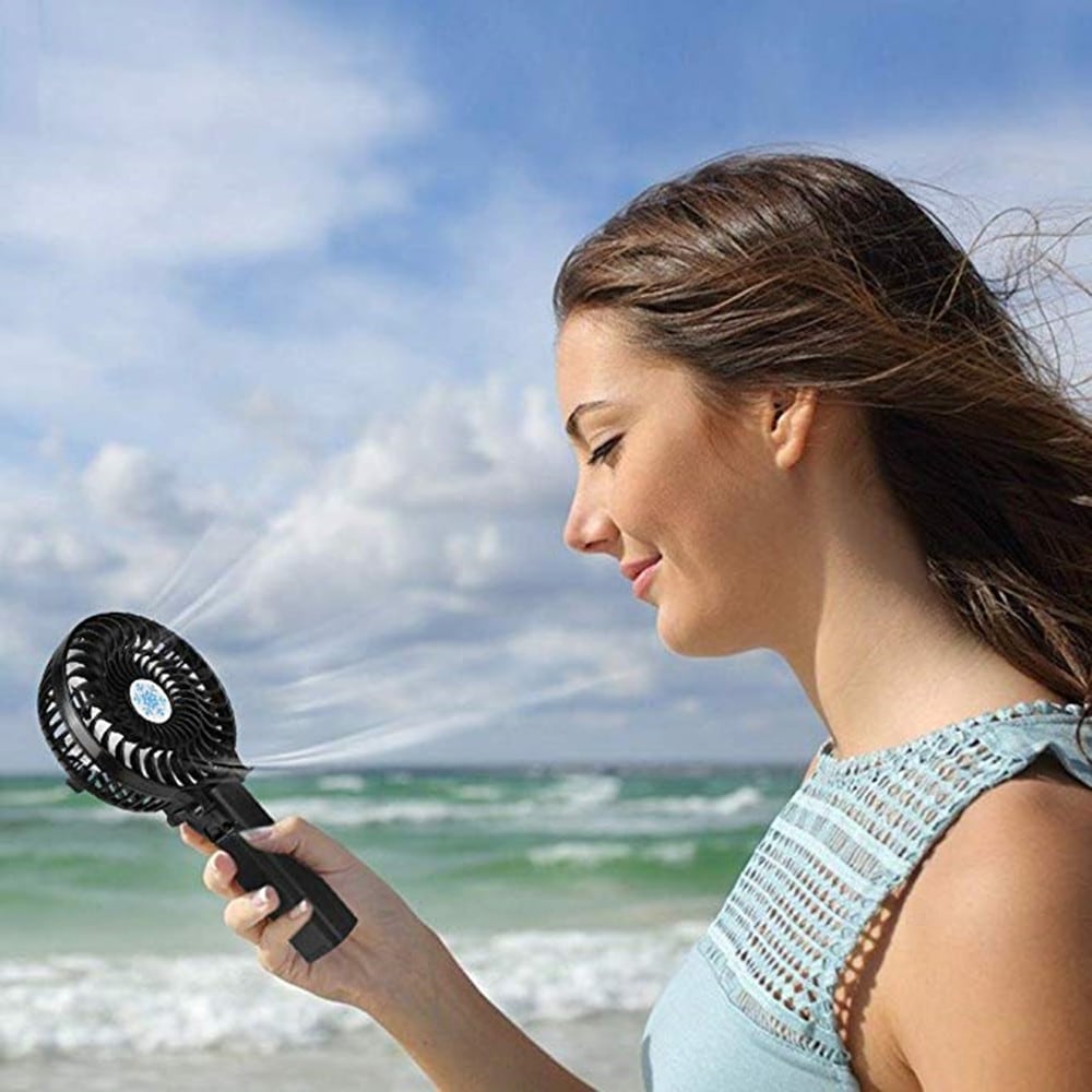 USB Small Fan Snowflake Mini Handheld Small Fan- Light Blue USB Small Fan Snowflake Mini Handheld Small Fan- Light Blue