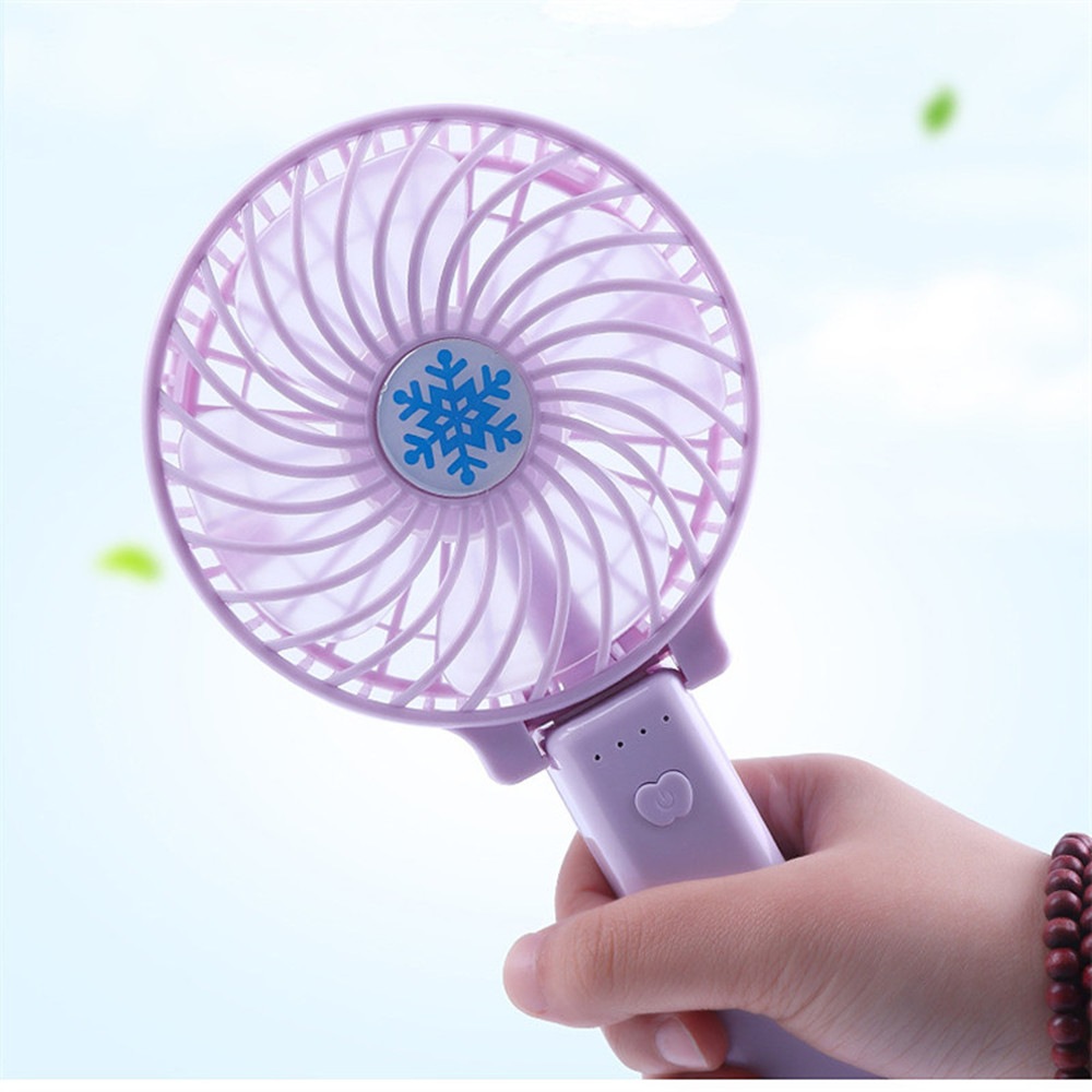 USB Small Fan Snowflake Mini Handheld Small Fan- Light Blue USB Small Fan Snowflake Mini Handheld Small Fan- Light Blue