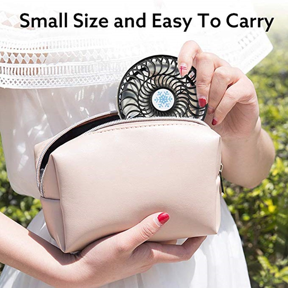 USB Small Fan Snowflake Mini Handheld Small Fan- Light Blue USB Small Fan Snowflake Mini Handheld Small Fan- Light Blue