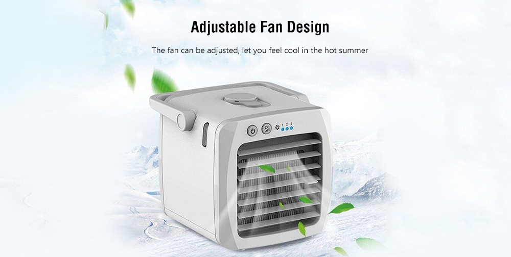 Mini Home Dormitory USB Air Conditioning Fan Humidifier- White Mini Home Dormitory USB Air Conditioning Fan Humidifier- White