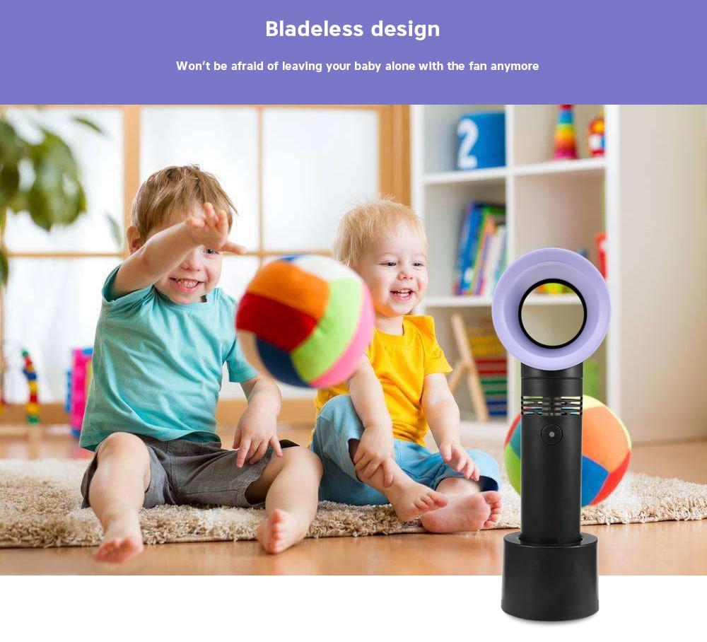 Summer Mini Air Conditioning Personal Hand-held Cooler Fan- Light Aquamarine Summer Mini Air Conditioning Personal Hand-held Cooler Fan- Light Aquamarine