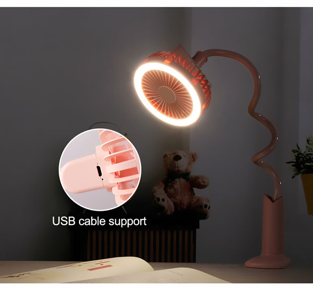 USB Portable Clip On Stroller Fan- Pink USB Portable Clip On Stroller Fan- Pink