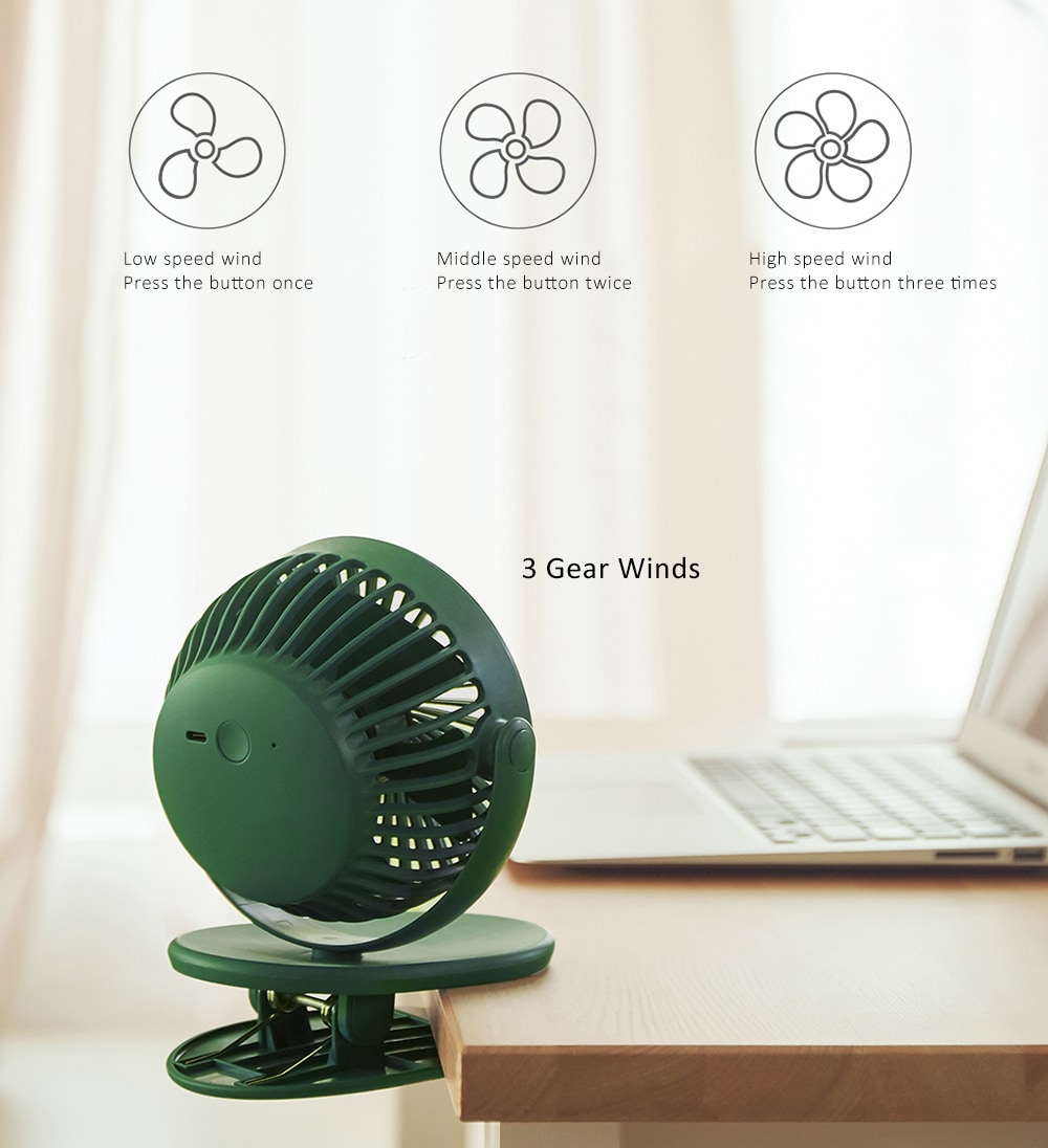SOLOVE USB Charging Clip Fan from Xiaomi youpin- Gray Goose SOLOVE USB Charging Clip Fan from Xiaomi youpin- Gray Goose