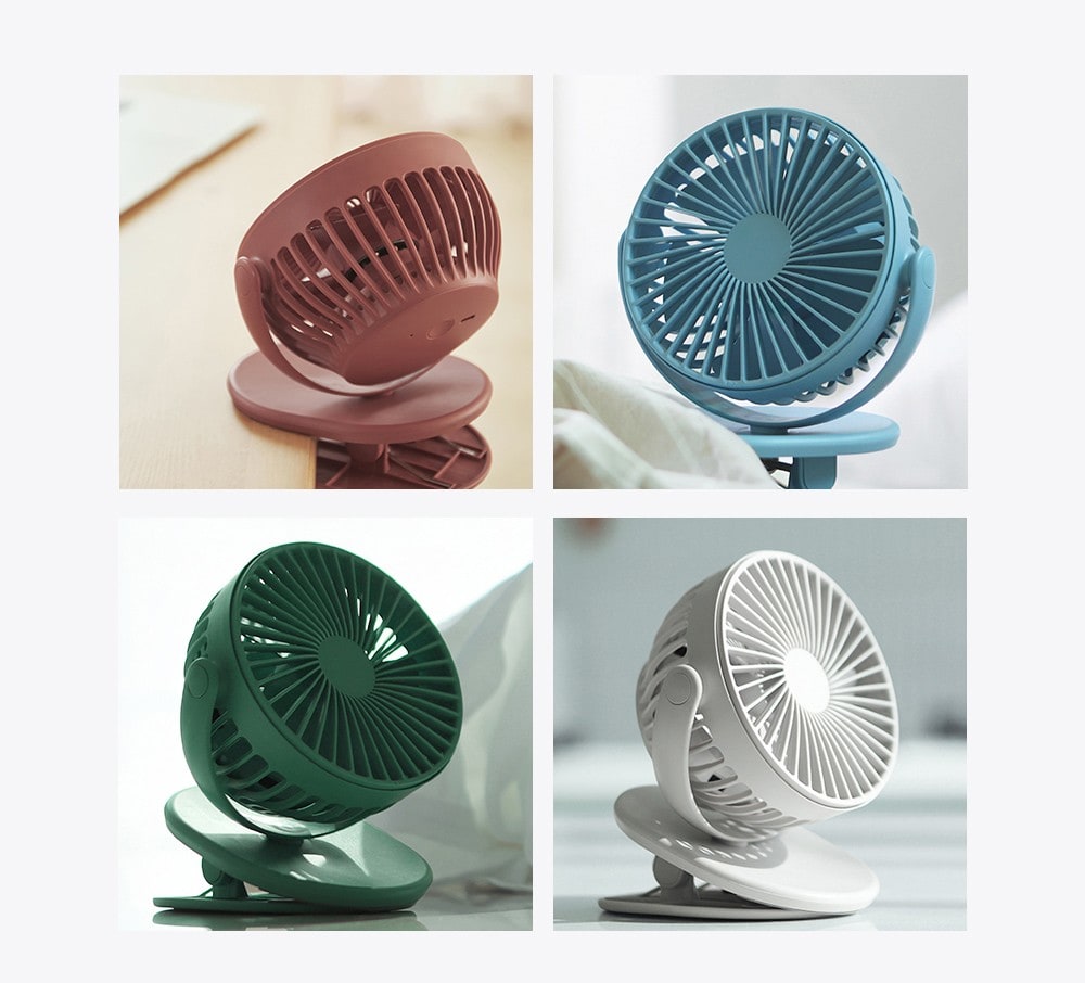SOLOVE USB Charging Clip Fan from Xiaomi youpin- Gray Goose SOLOVE USB Charging Clip Fan from Xiaomi youpin- Gray Goose