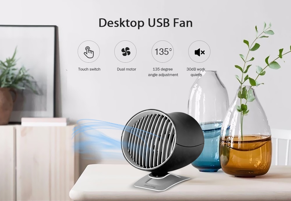 Smart Frog KW - MF100 Cool Whirlwind Desktop USB Fan- Jet Black Smart Frog KW - MF100 Cool Whirlwind Desktop USB Fan- Jet Black