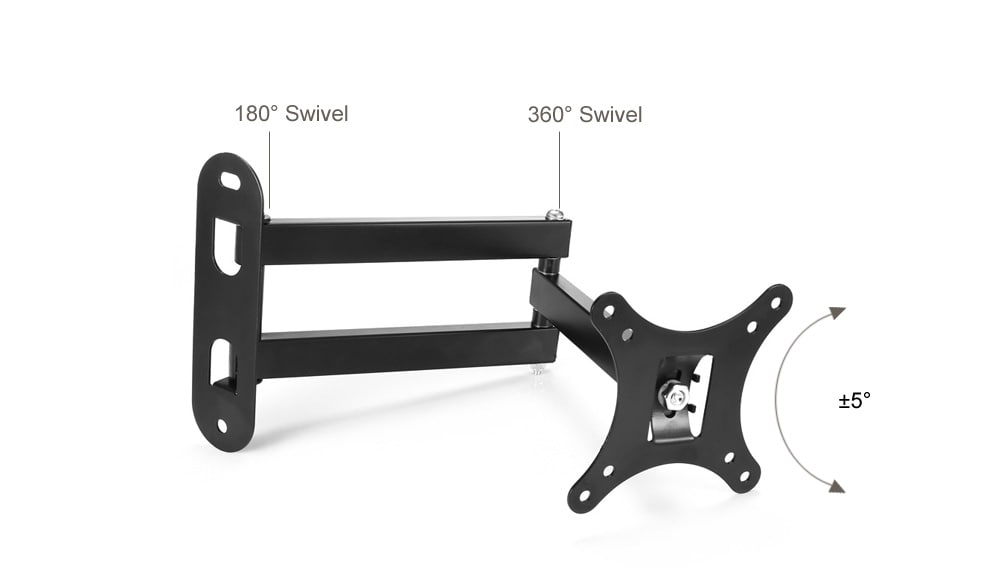 Retractable TV Wall Mount Bracket for 10 - 26 inch Flat Panel Mounting- Black Retractable TV Wall Mount Bracket for 10 - 26 inch Flat Panel Mounting- Black