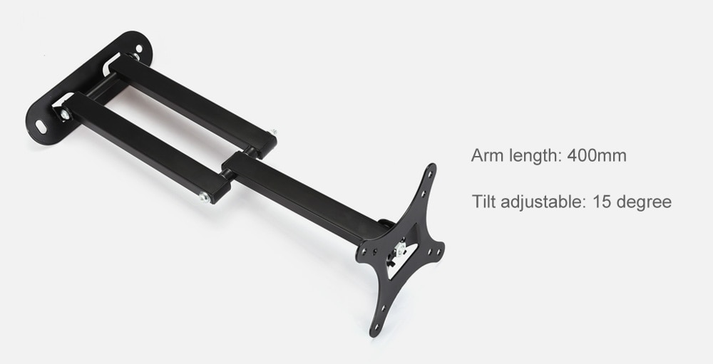 Retractable TV Wall Mount Bracket for 10 - 26 inch Flat Panel Mounting- Black Retractable TV Wall Mount Bracket for 10 - 26 inch Flat Panel Mounting- Black