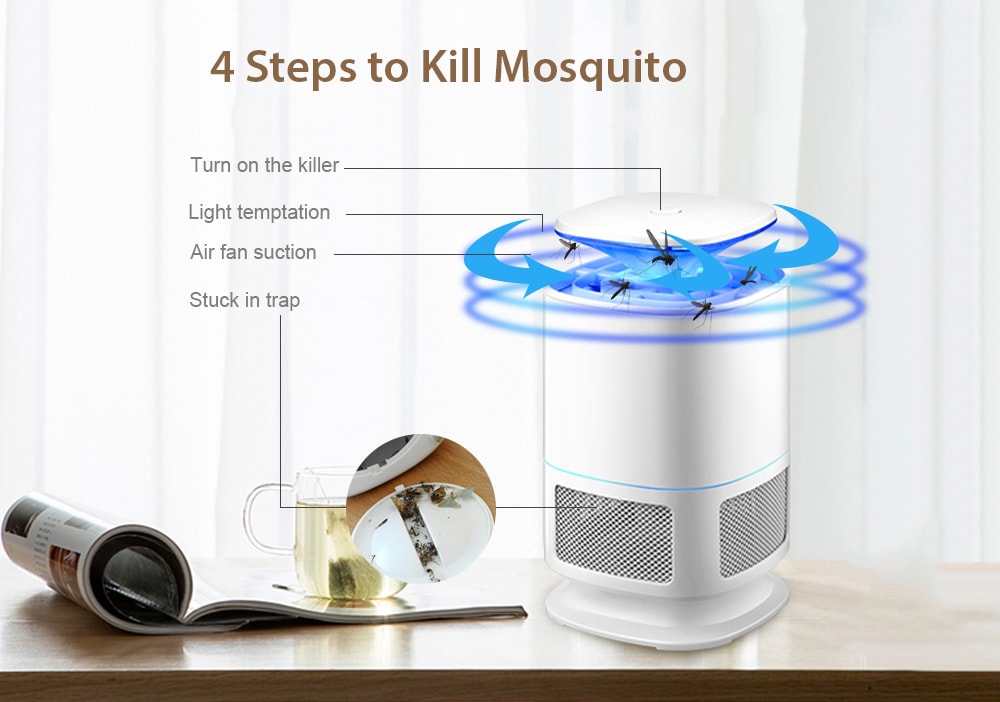 Electric Mosquito Trap Lamp Indoors Insect Repellent- Black Electric Mosquito Trap Lamp Indoors Insect Repellent- Black