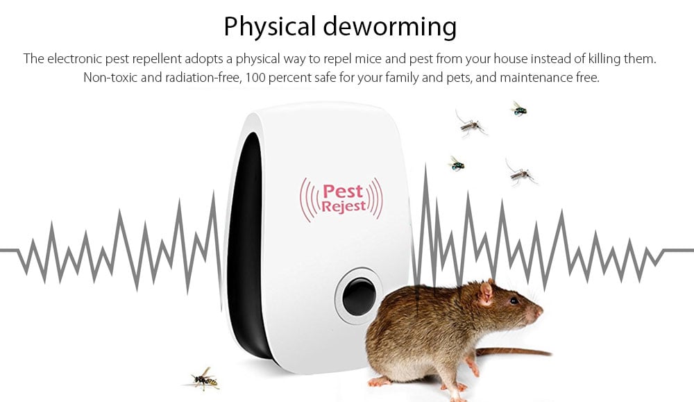 Ultrasonic Control Environment-Friendly Pest Repeller 6pcs- White US Plug Ultrasonic Control Environment-Friendly Pest Repeller 6pcs- White US Plug