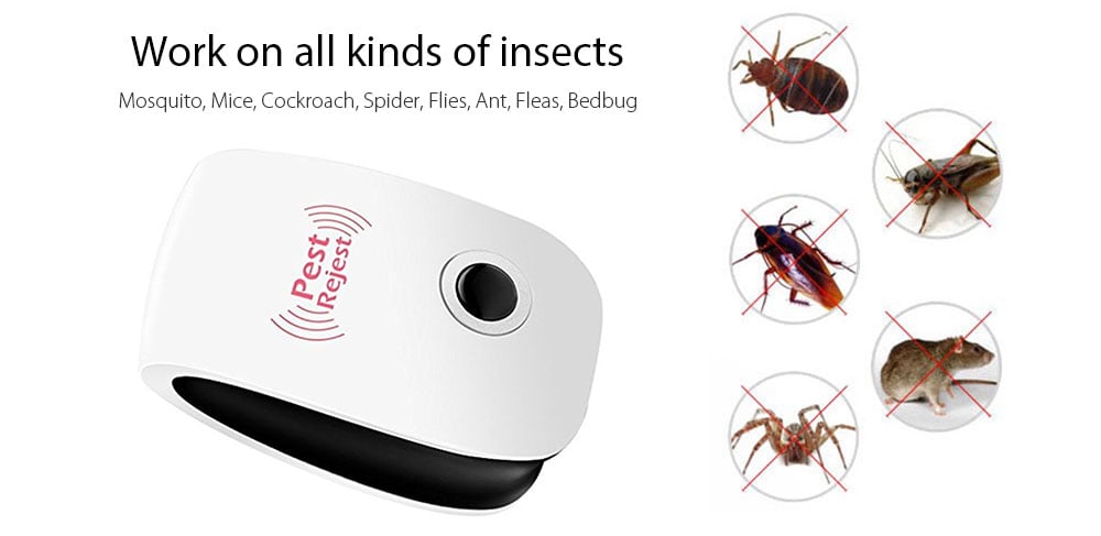 Ultrasonic Control Environment-Friendly Pest Repeller 6pcs- White US Plug Ultrasonic Control Environment-Friendly Pest Repeller 6pcs- White US Plug