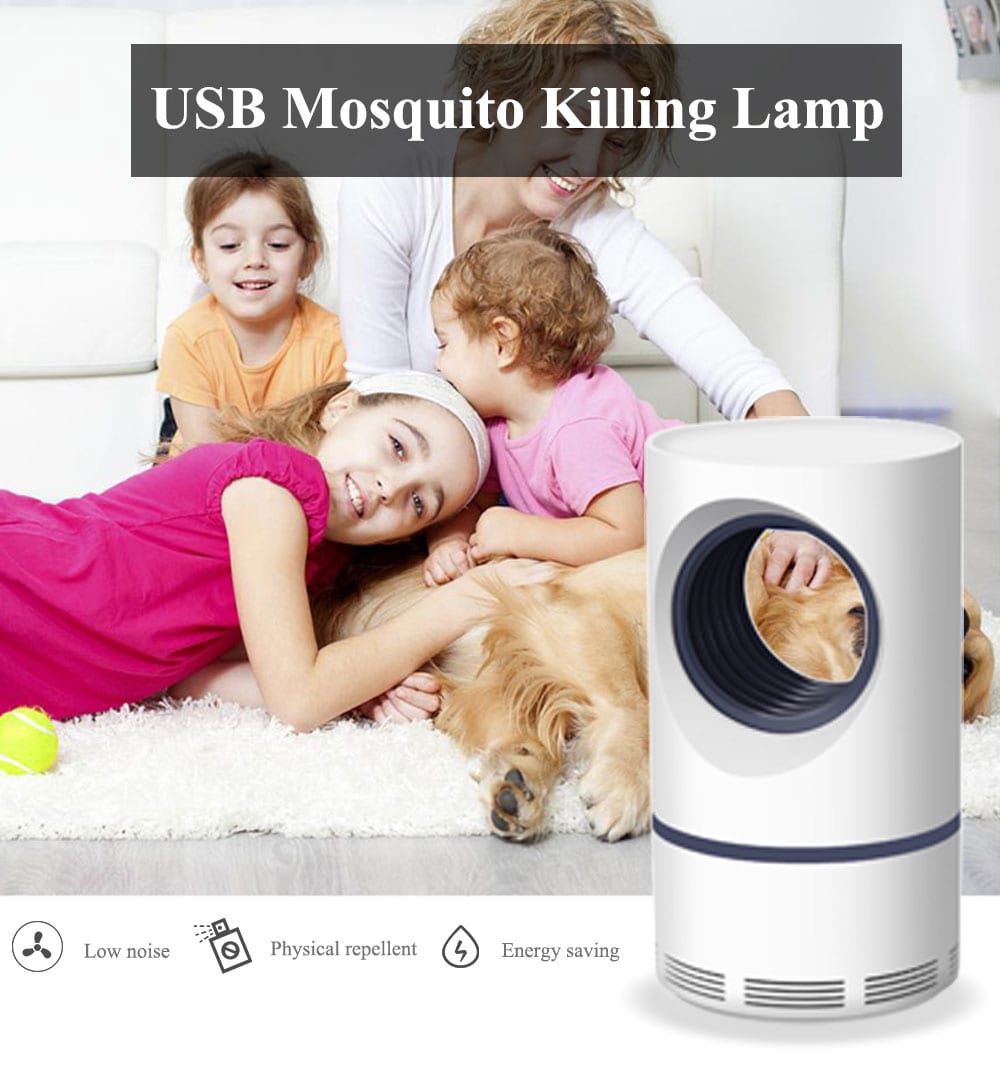 USB Durable Mosquito Killing Lamp for Home Use- White USB Durable Mosquito Killing Lamp for Home Use- White