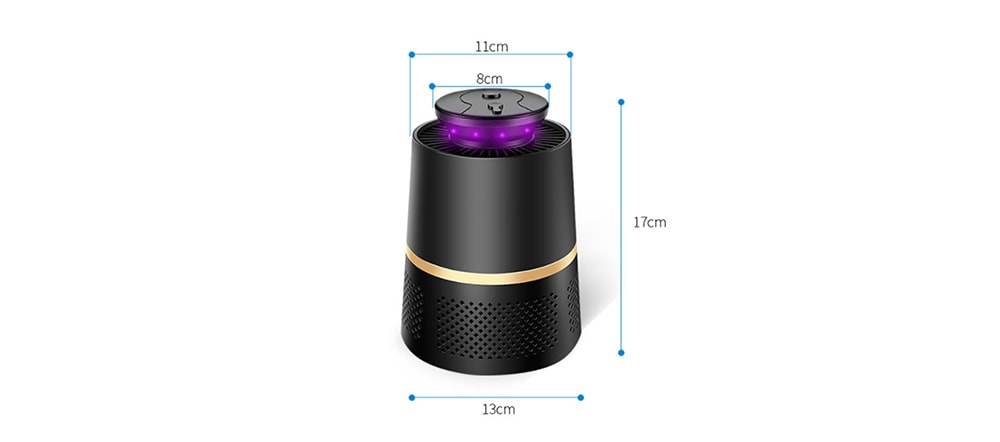 USB Household Photocatalyst LED Anti-mosquito Lamp - Black USB Household Photocatalyst LED Anti-mosquito Lamp - Black