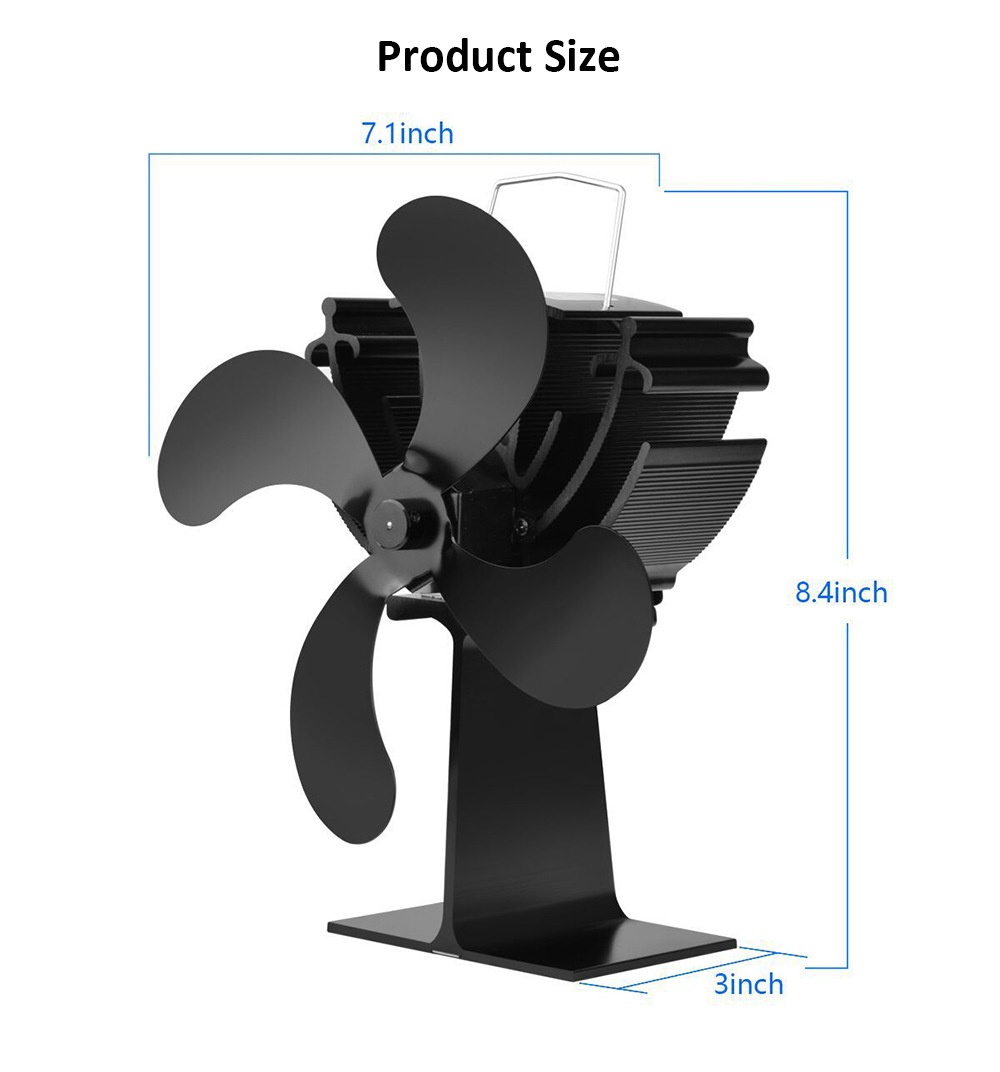 XL - BLFS - 700E Heat Powered Stove Fan- Black XL - BLFS - 700E Heat Powered Stove Fan- Black