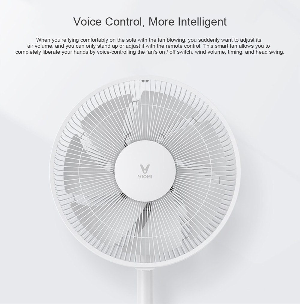 VIOMI VXFS12 - Z Energy-saving Mute Frequency Conversion Floor Voice Fan 220V- White VIOMI VXFS12 - Z Energy-saving Mute Frequency Conversion Floor Voice Fan 220V- White
