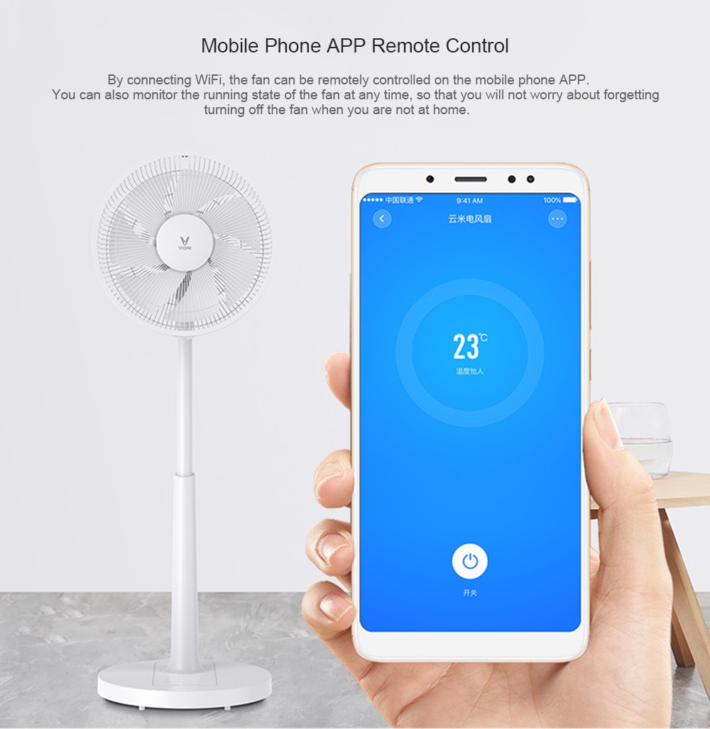 VIOMI VXFS12 - Z Energy-saving Mute Frequency Conversion Floor Voice Fan 220V- White VIOMI VXFS12 - Z Energy-saving Mute Frequency Conversion Floor Voice Fan 220V- White