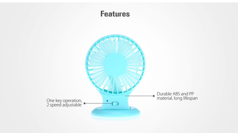 Super Silent Dual-blade Mini Handheld Portable Electric Fan- Blue Super Silent Dual-blade Mini Handheld Portable Electric Fan- Blue
