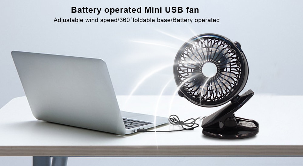 USB Powered 4 Inch Mini Desktop Table Fan- Black USB Powered 4 Inch Mini Desktop Table Fan- Black