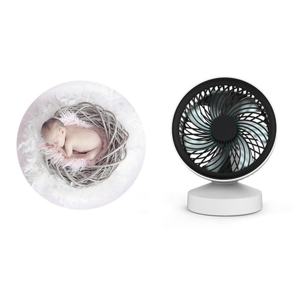 Portable USB Desktop Mute Mini Fan- White Portable USB Desktop Mute Mini Fan- White