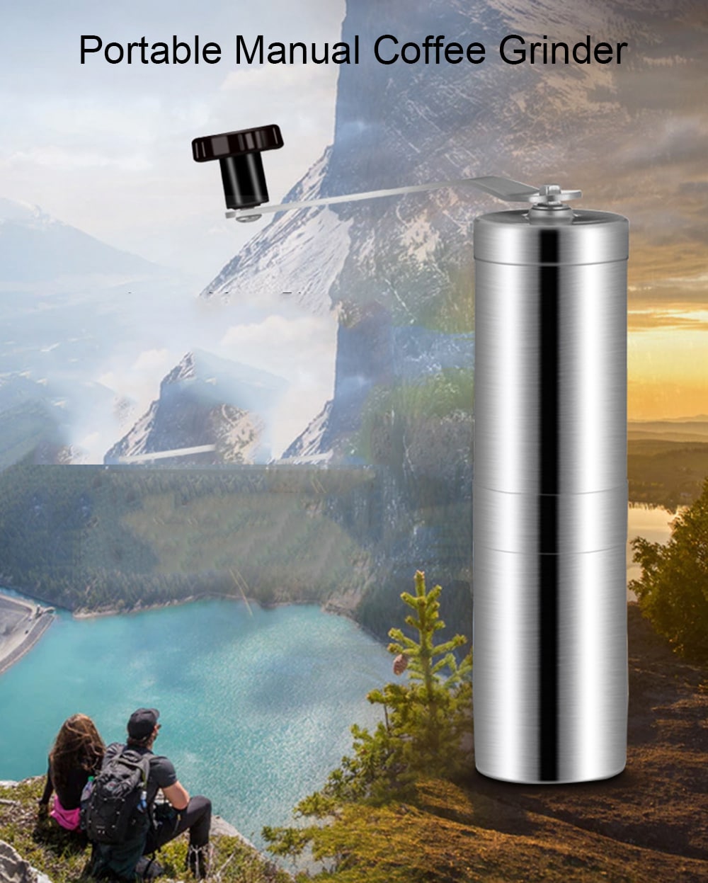 Portable Manual Coffee Grinder- Silver Portable Manual Coffee Grinder- Silver