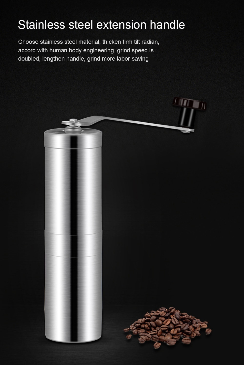 Portable Manual Coffee Grinder- Silver Portable Manual Coffee Grinder- Silver