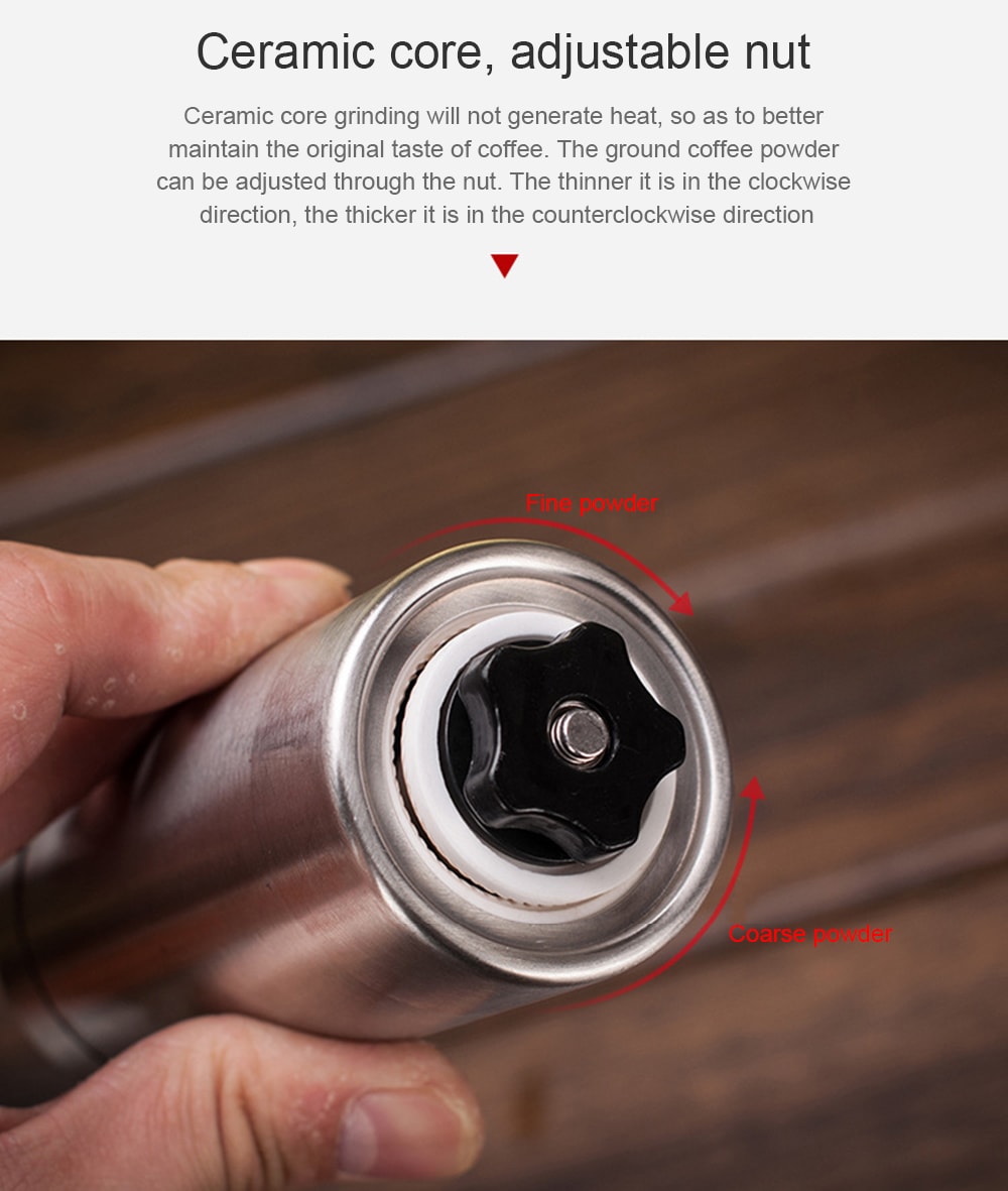 Portable Manual Coffee Grinder- Silver Portable Manual Coffee Grinder- Silver