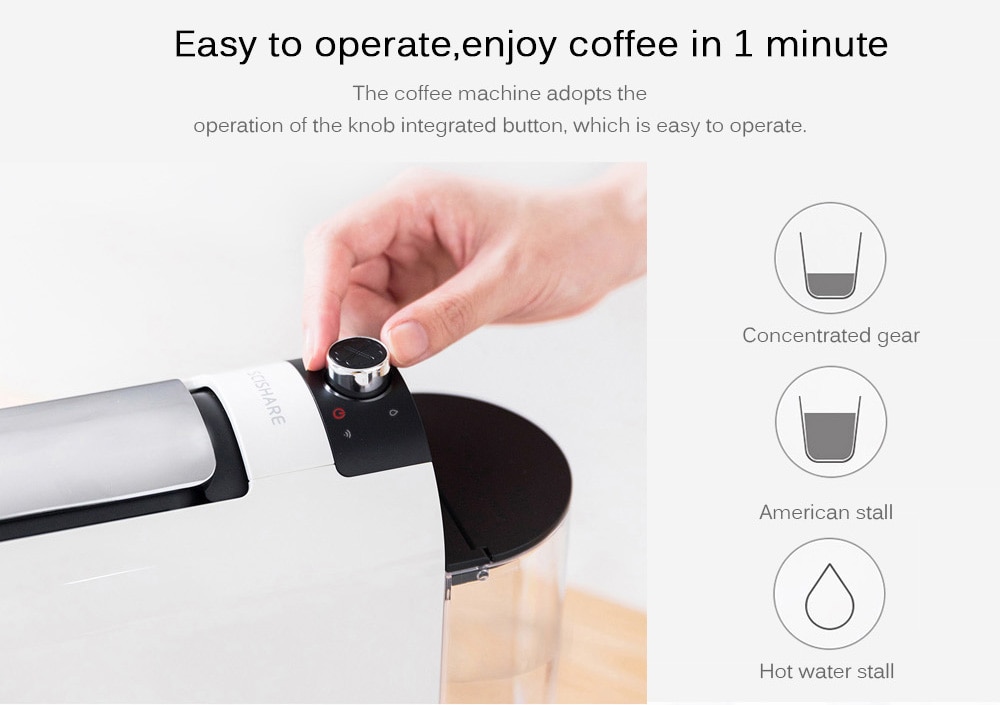 SCISHARE S1102 Smart Capsule Coffee Machine from Xiaomi youpin- White SCISHARE S1102 Smart Capsule Coffee Machine from Xiaomi youpin- White
