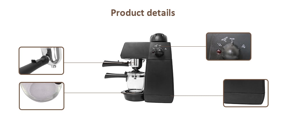 Sweet Alice SW - CRM2001 Semi-automatic Steam Type Espresso Machine Coffee Maker- Black Sweet Alice SW - CRM2001 Semi-automatic Steam Type Espresso Machine Coffee Maker- Black