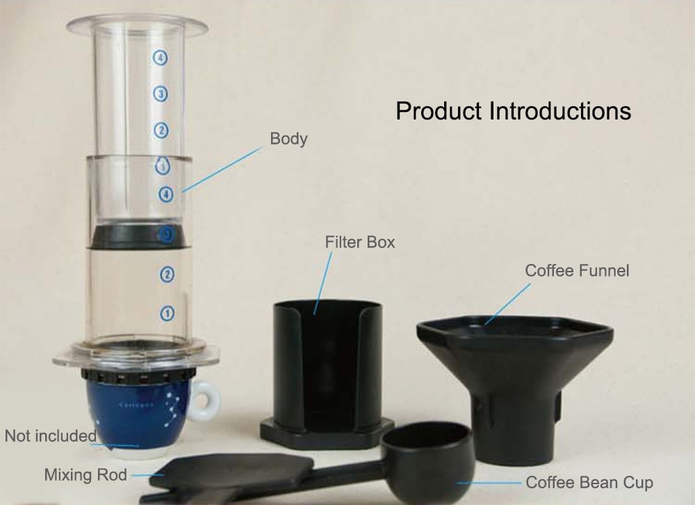 Portable Manual Coffee Machine Maker- Brown Bear Portable Manual Coffee Machine Maker- Brown Bear