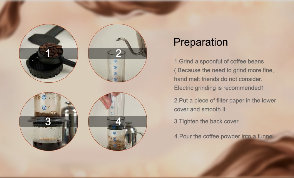 Portable Manual Coffee Machine Maker- Brown Bear Portable Manual Coffee Machine Maker- Brown Bear