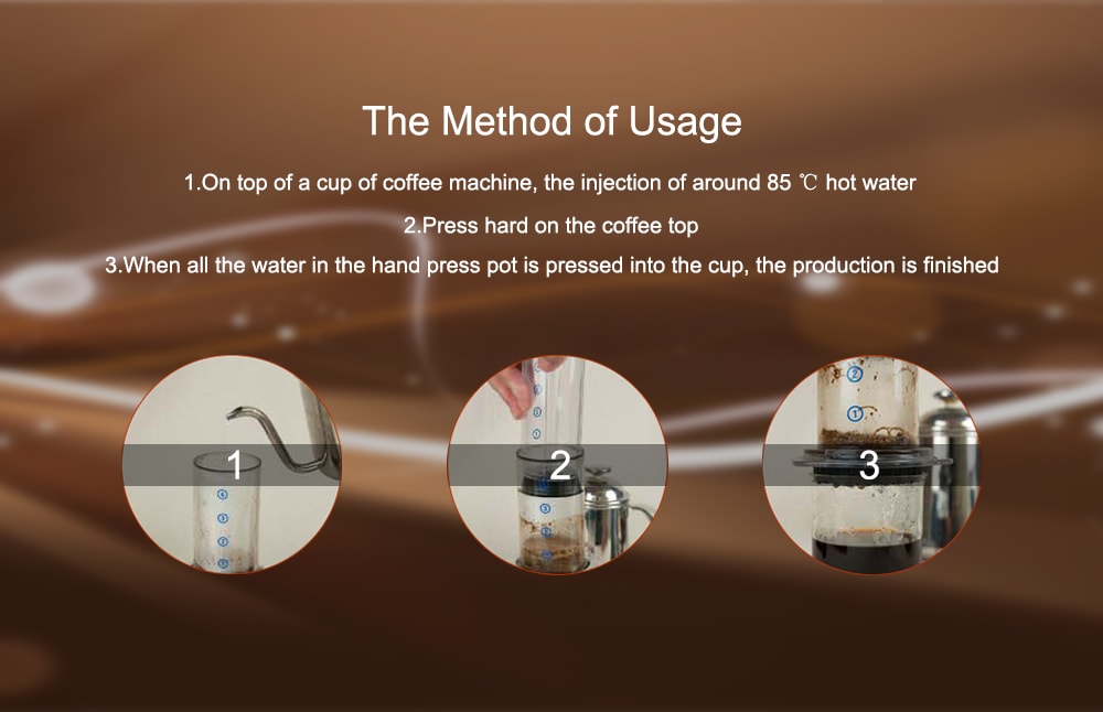 Portable Manual Coffee Machine Maker- Brown Bear Portable Manual Coffee Machine Maker- Brown Bear