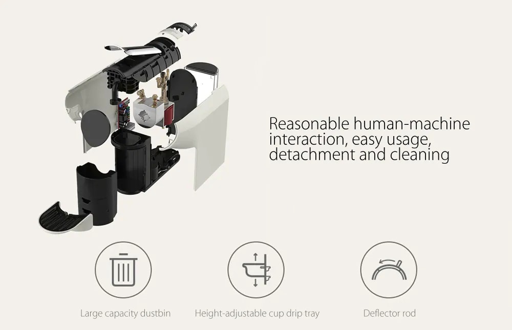 SCISHARE S1103 Capsule Coffee Machine from Xiaomi Youpin- White SCISHARE S1103 Capsule Coffee Machine from Xiaomi Youpin- White