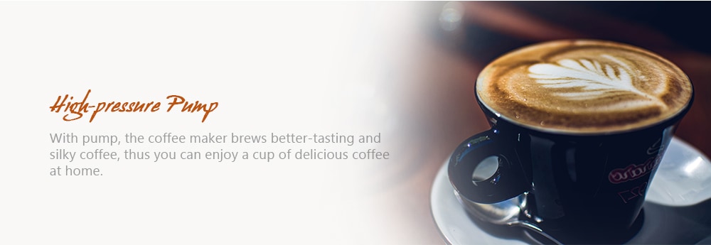 Semi-automatic Steam Pump Press Portable Coffee Machine- Black Semi-automatic Steam Pump Press Portable Coffee Machine- Black